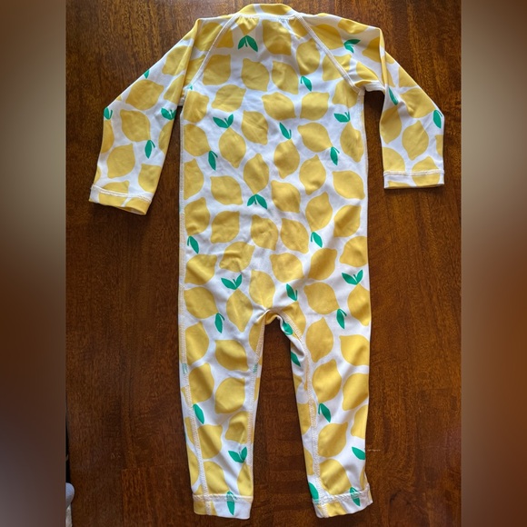 Hanna Andersson Lemon Rash Guard Swimsuit - Picture 3 of 5